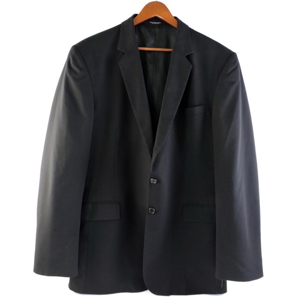 After Six Black Slim-Fit Sport Coat with Notched Lapel